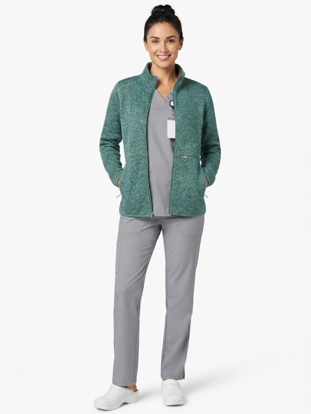 FIGS NWT On-Shift Sweater Knit Jacket - Picture 2 of 15